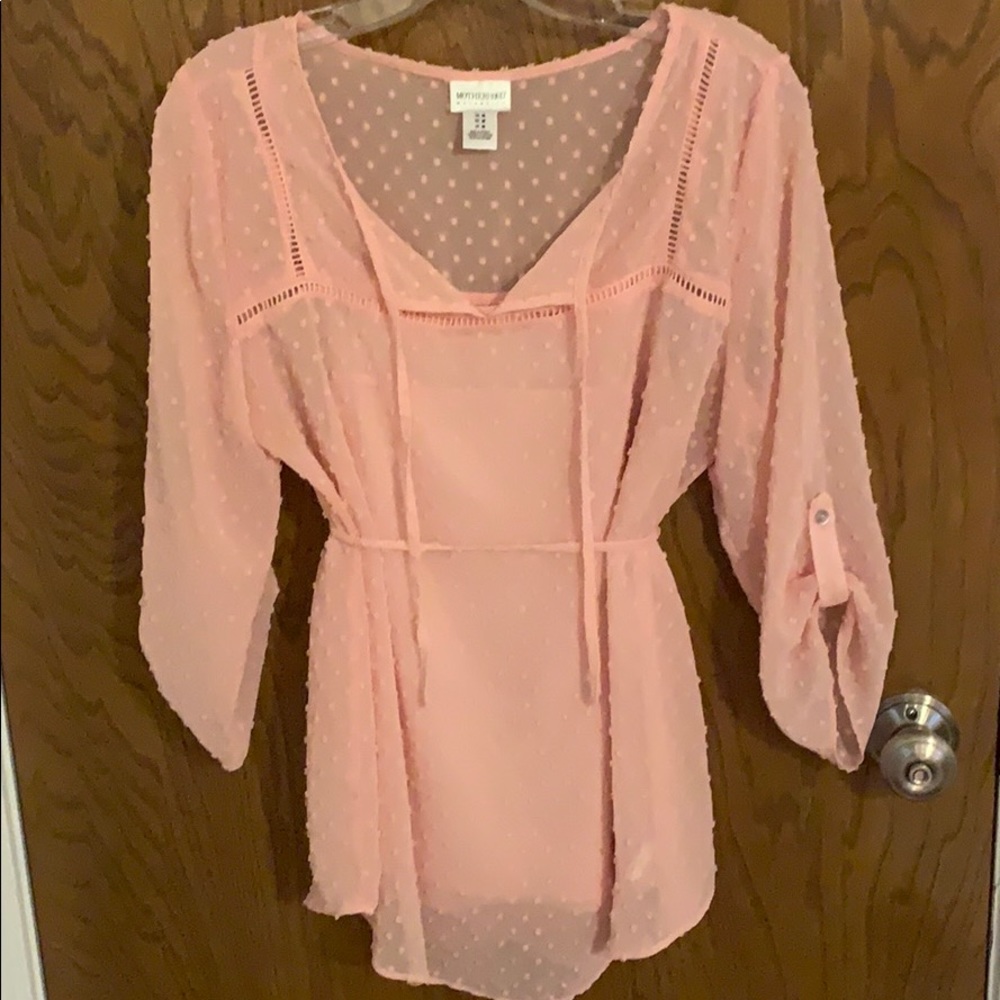 Pink Maternity Blouse